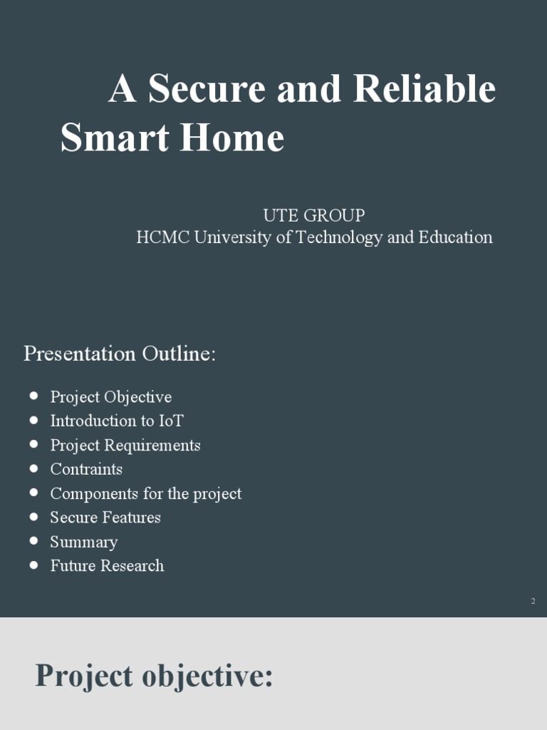 Secure IoT Smart Home Project Overview | PDF | Internet Of Things ...