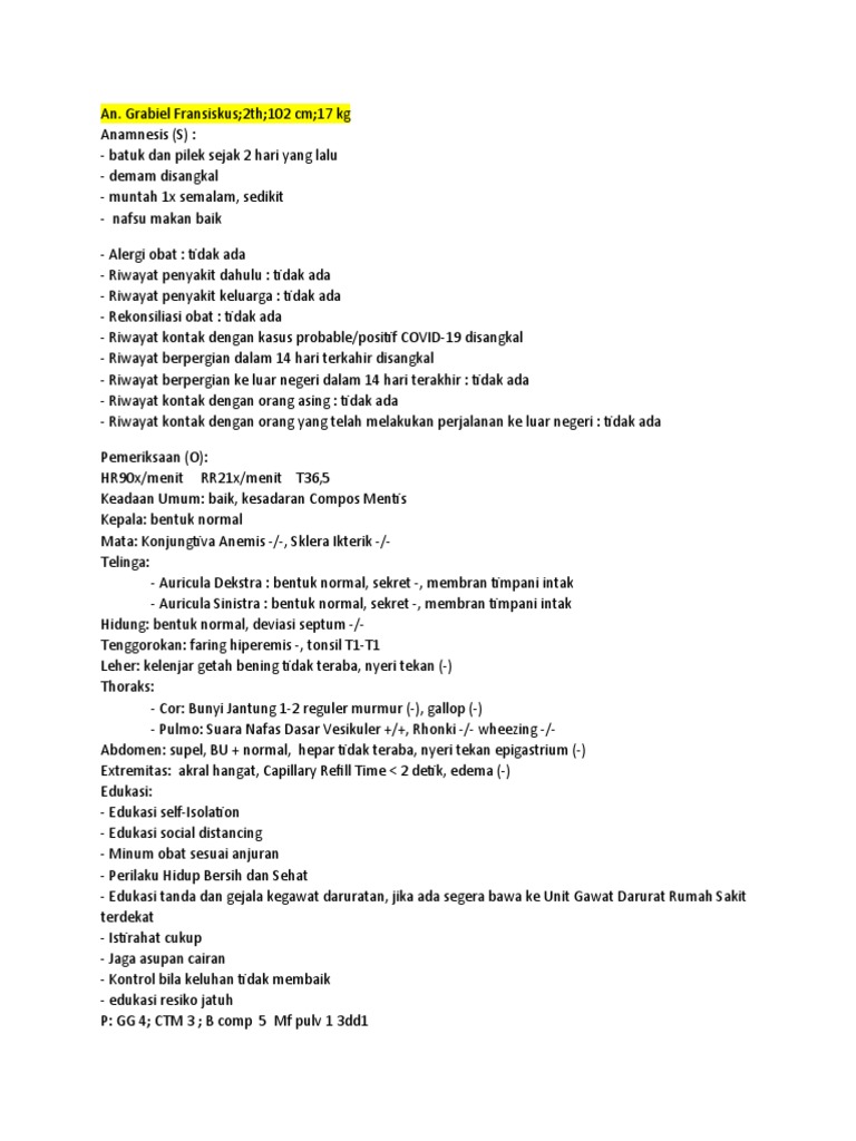Pengisian Borang ISHIP Pasien | PDF