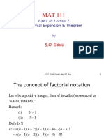 Lecture Note2. On BINOMIAL - EXPANSION