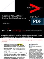 Accenture-INSEAD Online Strategy Certificate Programme: January, 2020