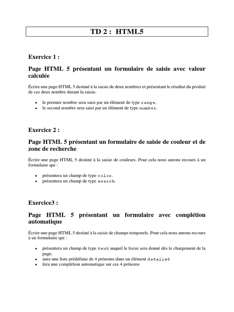 Formulaires HTML5 interactifs et dynamiques | PDF | Finance et gestion ...