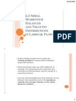 Shell Momentum Balance Flow of Falling Film