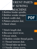 1.spool Pin, 2.bobbin Binder Spindle, 3.bobbin Winder Stopper, 4.stitch Width Dial, 5.pattern Selector Dial, 6.hand Wheel