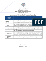 Assessment Method in Distance Learning