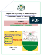 African Descents Connect - August 30 - Agenda