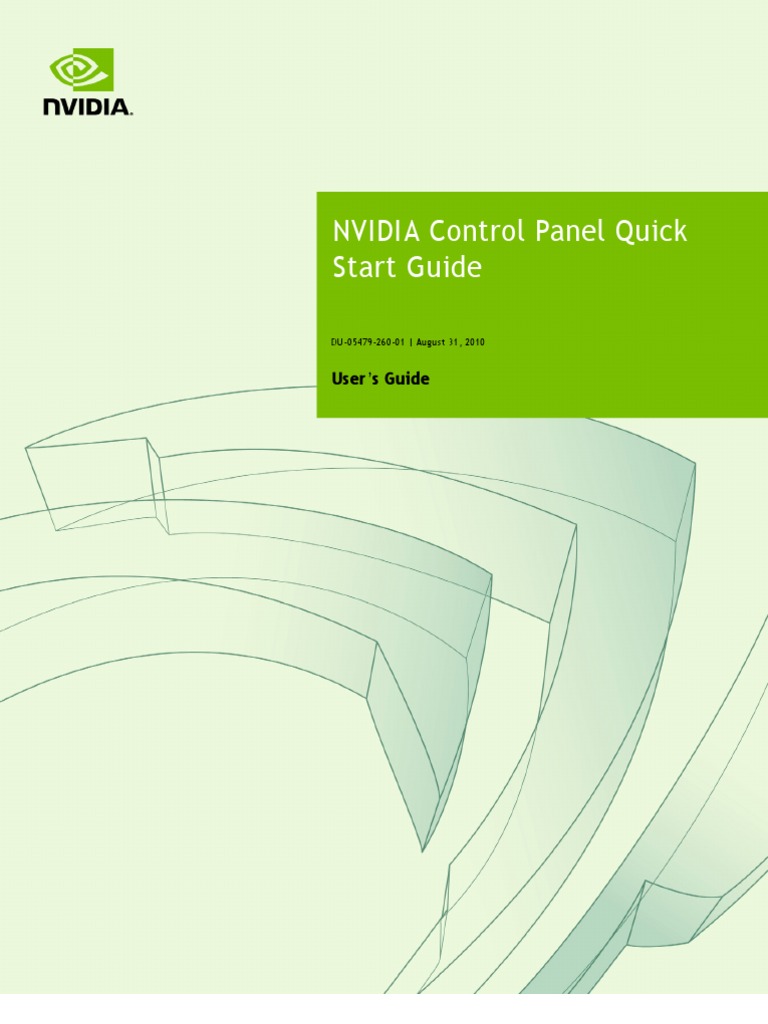 NVIDIA Control Panel Quick Start Guide | PDF | Microsoft Windows ...