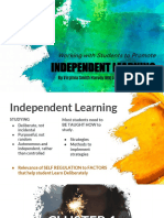 FOSTERING INDEPENDENT LEARNING Ch1 (Research Foundations) Cluster 1 Reported by Esther de Felipe PDF