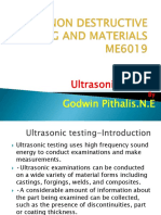 Ultrasonic Testing: Godwin Pithalis.N.E