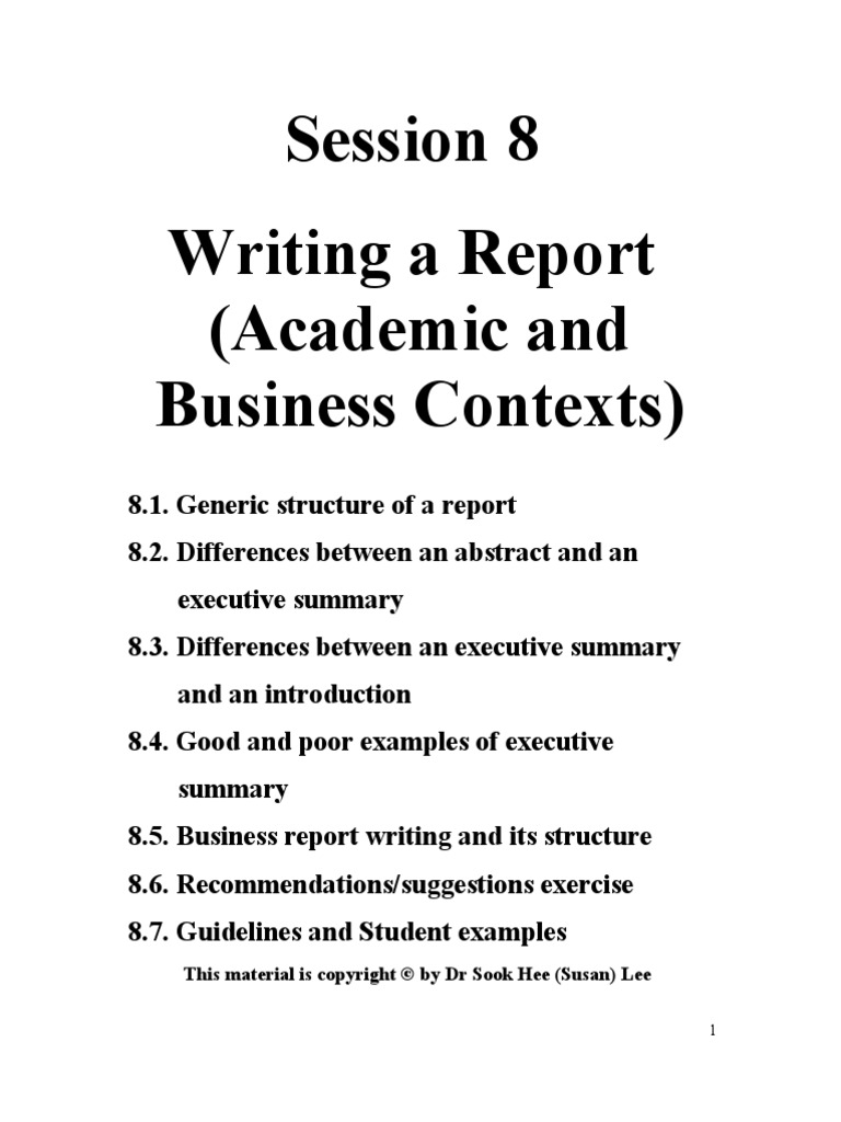 Writing A Report In A Business Context Qualitative Research Survey 