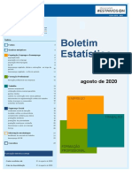 Boletim Estatístico - agosto de 2020