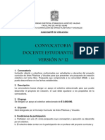 Convocatoria DOCENTE - ESTUDIANTE - 2019 - Junio - 12 - 2019