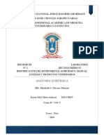 Informe 2. Reconocimiento de Instrumental Quirúrgico, Material Auxiliar y Productos Veterinarios