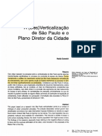 A verticalização de São Paulo e o Plano Diretor de 1991