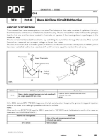 Circuit Inspection DTC P0100 Mass Air Flow Circuit Malfunction