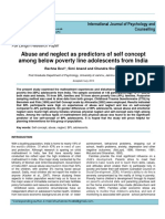 Abuse and Neglect As Predictors of Self Concept Among Below Poverty Line Adolescents From India