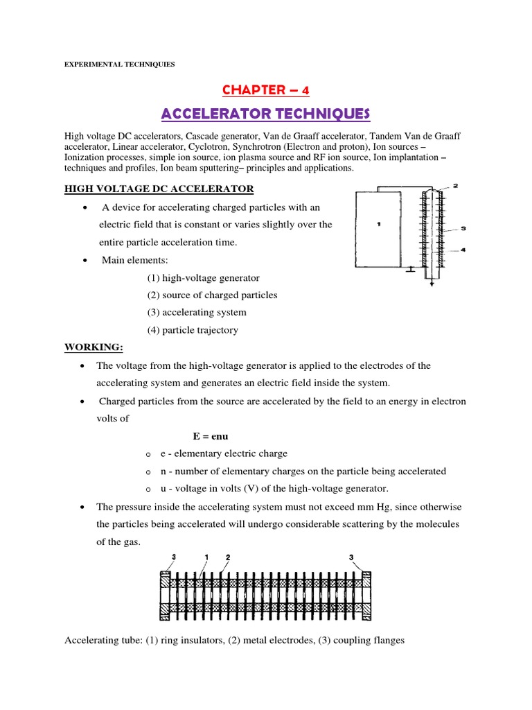 Particle Acceleration Techniques Overview | PDF | Particle Accelerator ...