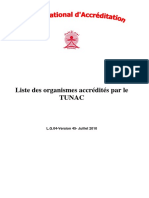 Liste Des Laboratoires accredites-TUNAC Oct2009