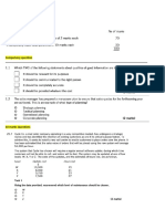 Exam Pattern: Compulsory Question