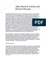 Mental Health, Physical Activity and Physical Therapy: Exercise
