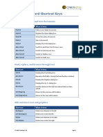 microsoft word shortcut keys