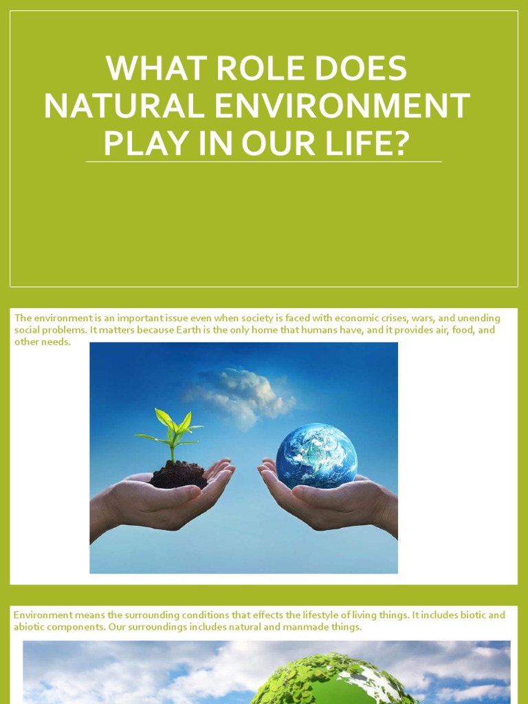What Role Does Natural Environment Play in Our Life | PDF | Natural ...