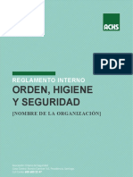 Reglamento Interno de Higiene y Seguridad Actualizado