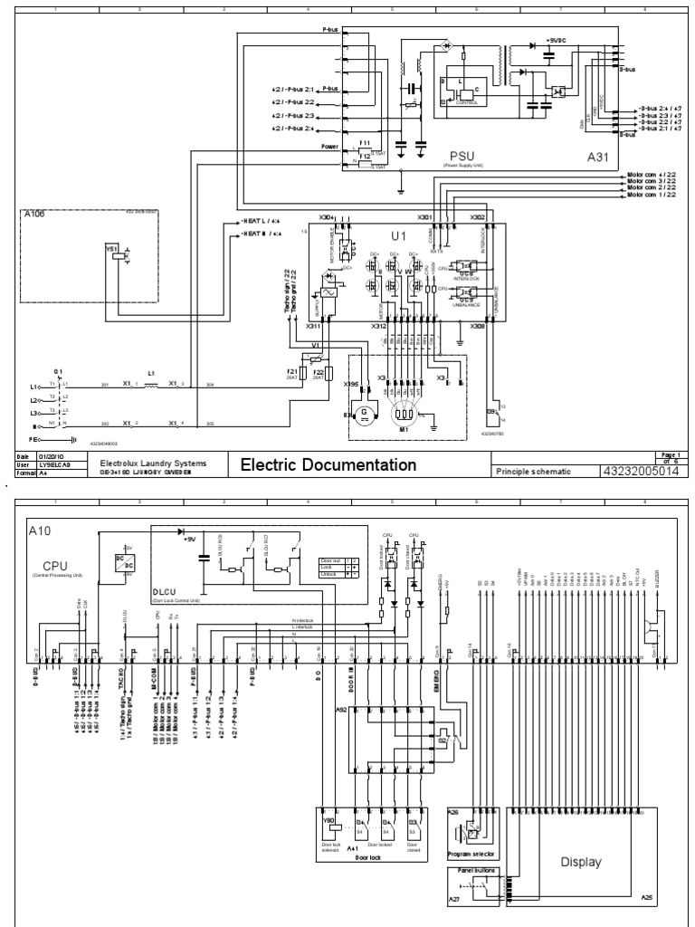Schematic Electrolux W4240H Compass Control PDF Computer