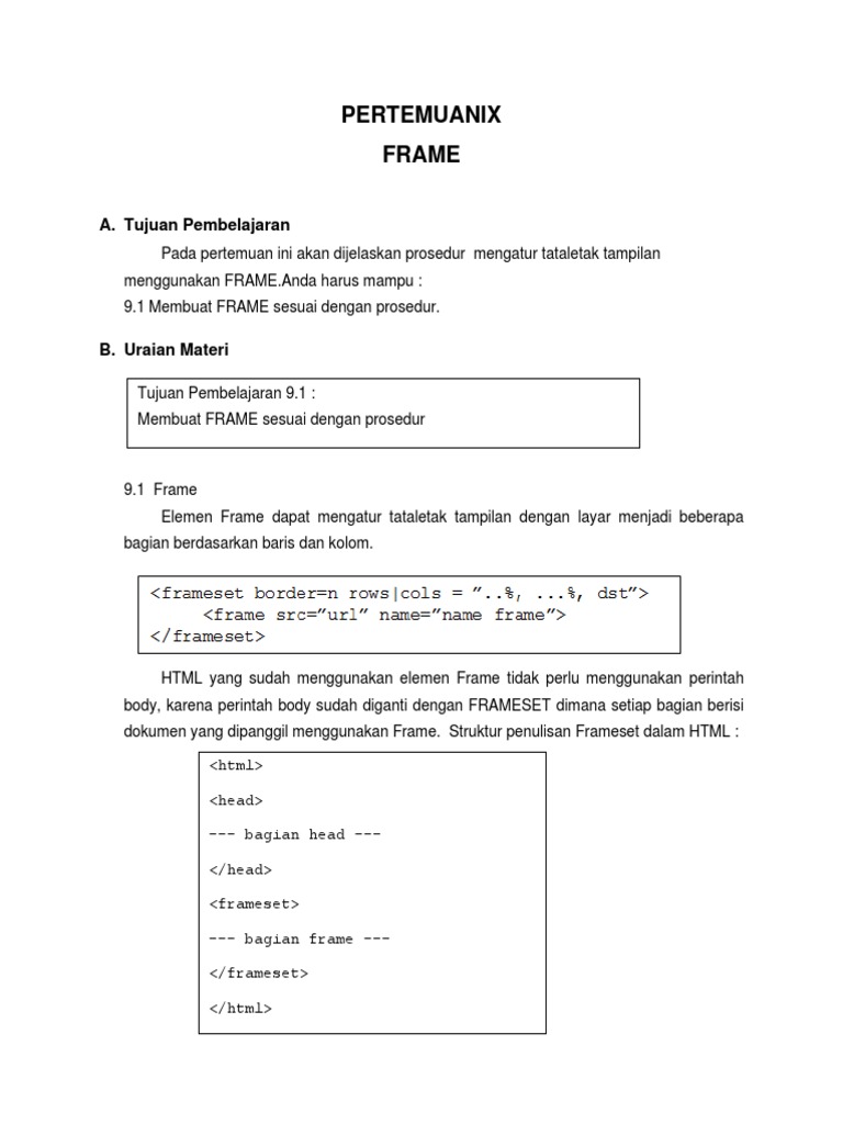 Panduan Membuat Layout dengan FRAME | PDF | Bisnis | Komputer