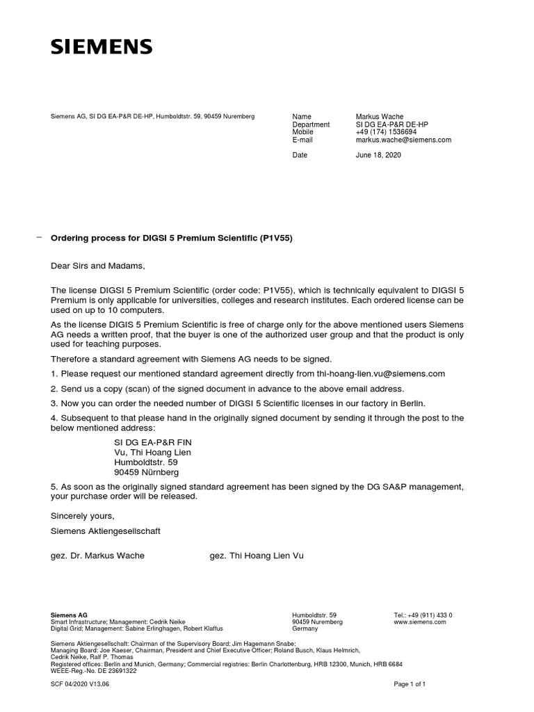 DIGSI 5 Premium License Ordering Guide | PDF | Siemens | Cyberspace