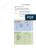 First Class Brick Masonary Work Cost Analysis Excel Sheet