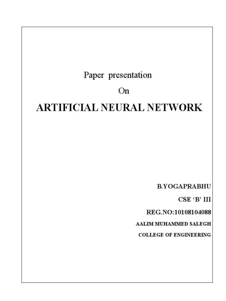 Artificial Neural Network | PDF | Artificial Neural Network | Machine ...