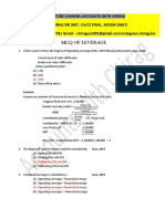 MCQ of LEVERAGE PDF