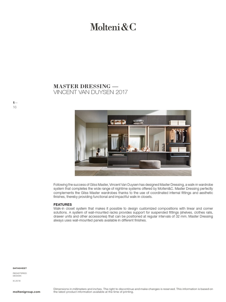 Master Dressing Walk-In Wardrobe System | PDF | Modularity | Extrusion