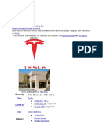 Tesla, Inc.: Jump To Navigation Jump To Search Tesla Induction Motor AC Motor