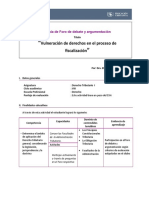 Guía de Foro y Debate de Argumentación