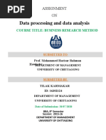 Data Processing and Data Analysis