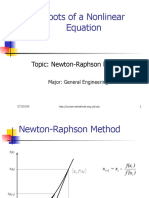 Roots of A Nonlinear Equation