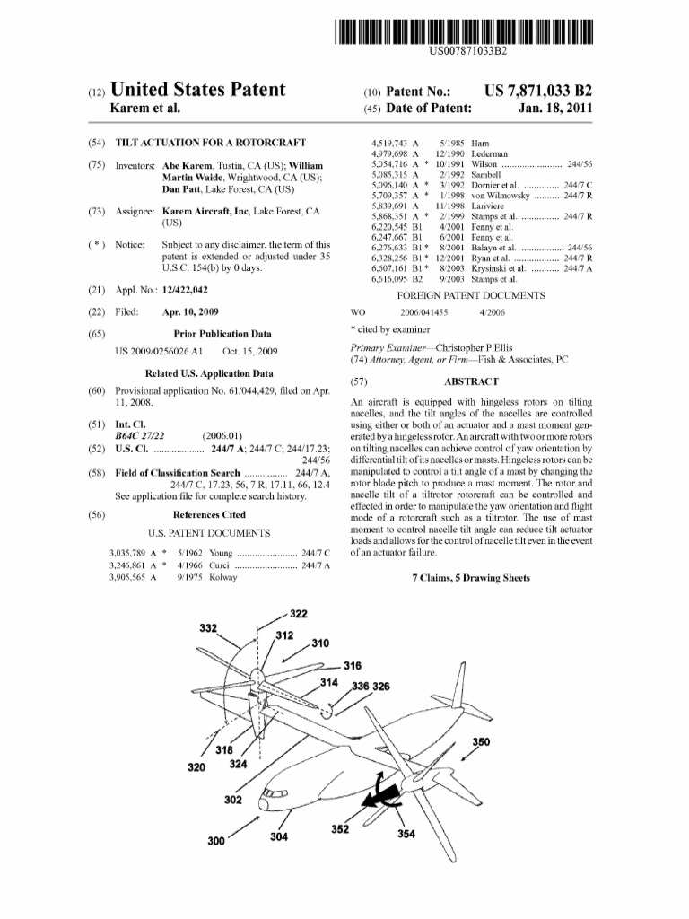 Tilt Actuation System for Rotorcraft | PDF | Helicopter Rotor | Rotorcraft