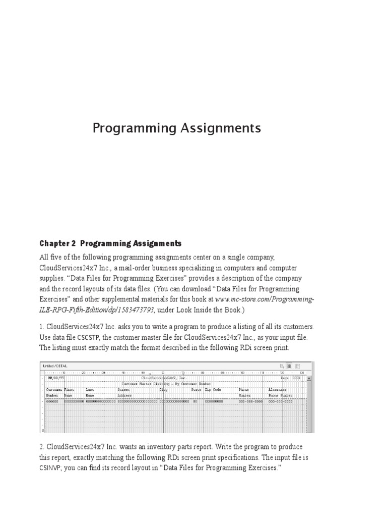 Programming Assignments | Download Free PDF | Interest | Business
