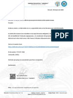 Oficio Socializacion Estudiantes Proyecto Dov - Tercero Prod PDF