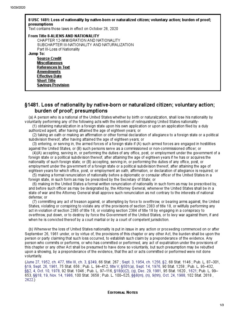 Nationality intelligence overview