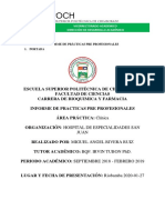 INFORME DE PRACTICAS PREPROFESIONALES Area Clinica