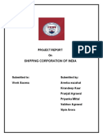 Shipping Corporation of India: Project Report On