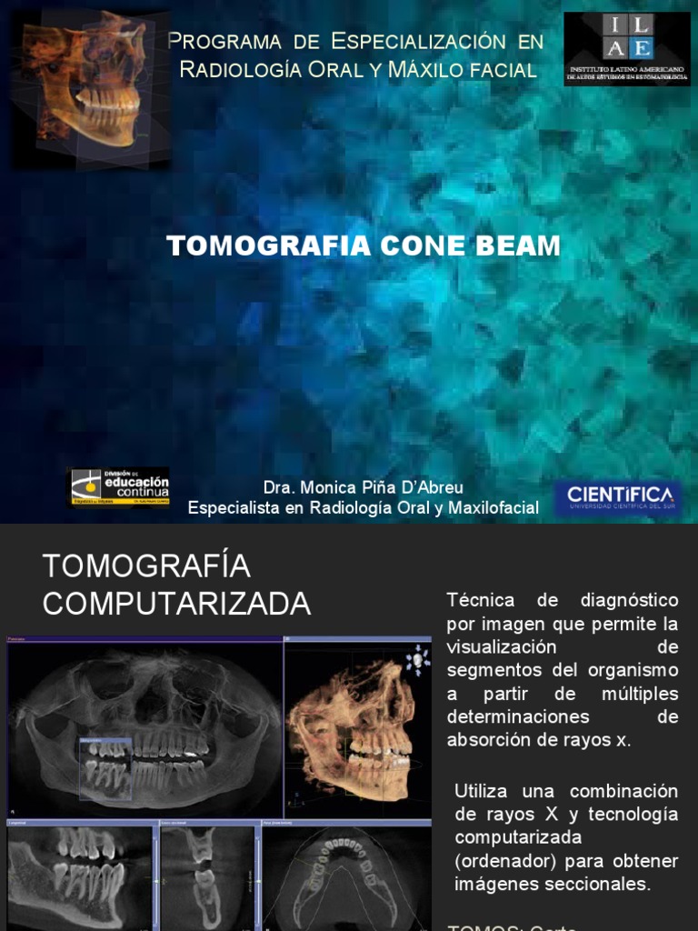 Tomografía Cone Beam en Odontología | PDF | Ct Scan | Imagenes medicas