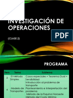 Investigación de Operaciones Clase 2