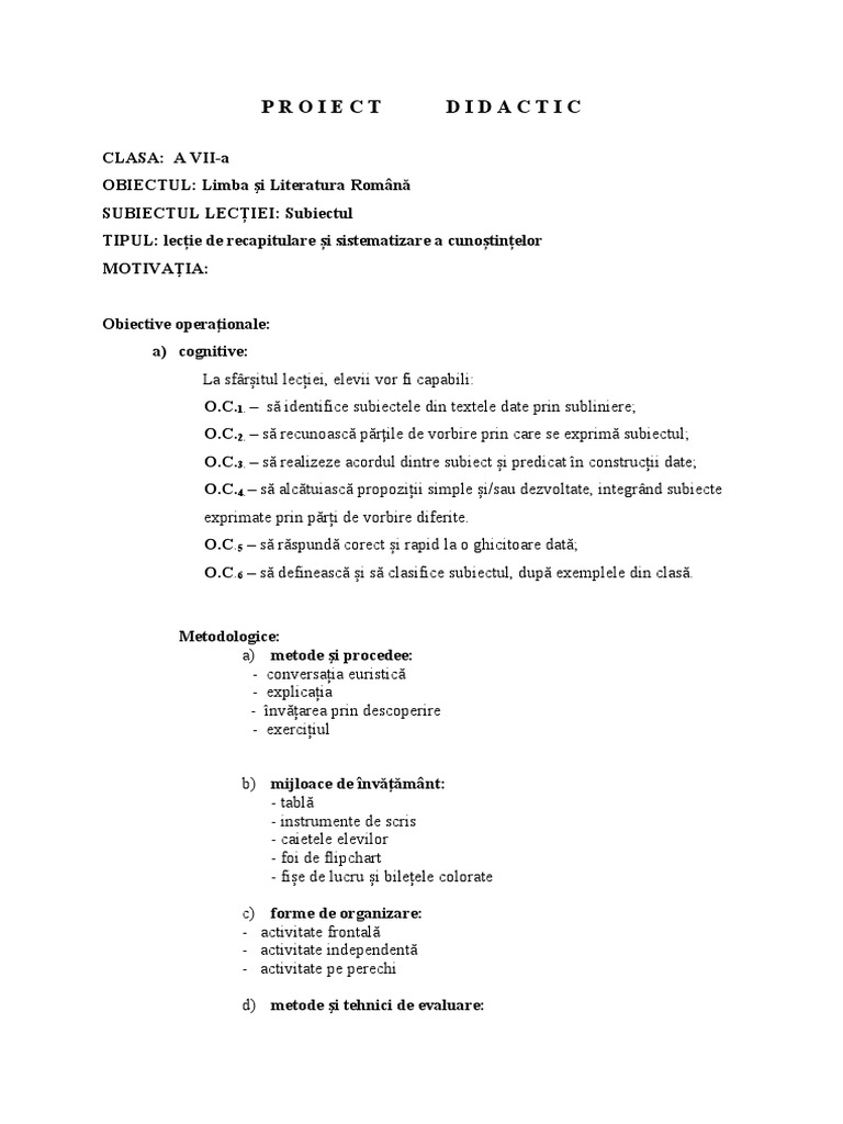 7 Subiectul | PDF