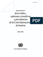 Resúmenes de Fallos, Opiniones Consultivas y Providencias de La CIJ - OnU - 1948-1991