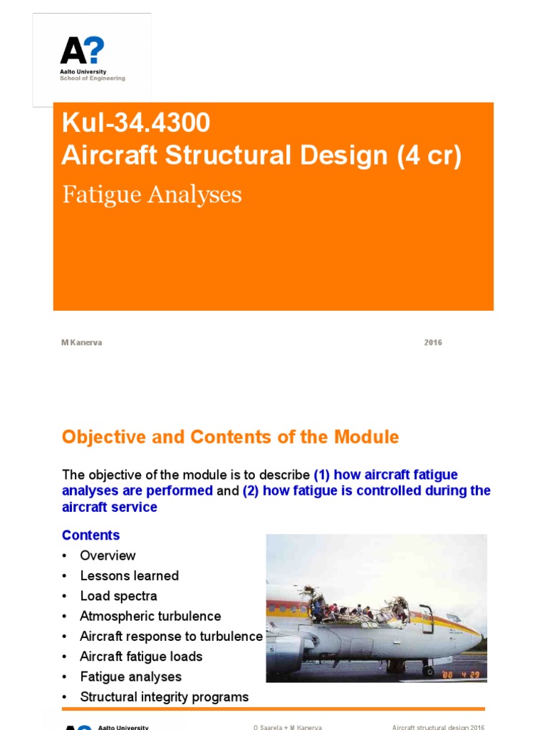 Aircraft Fatigue Analysis Overview | PDF | Fatigue (Material) | Turbulence