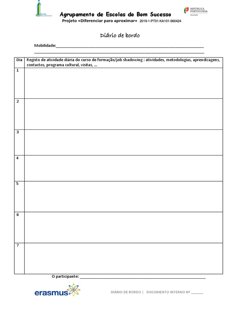 Diario de Bordo Modelo PDF | PDF