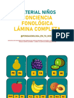 Producto 1. Conciencia Fonológica Lámina Completa